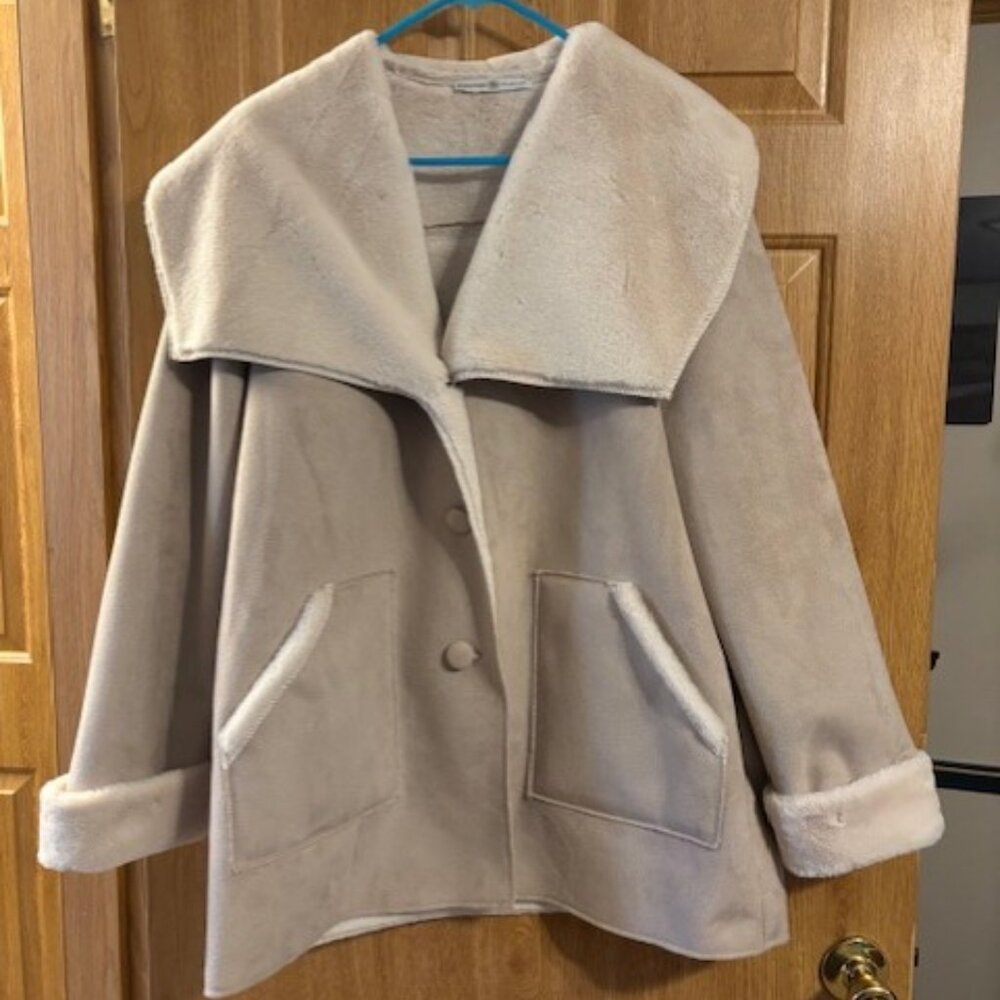 Avon Signature Collection Faux Suede and Fur Coat